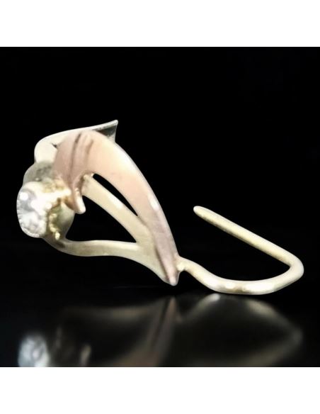 Kolczyki Dwukolorowe Z Oczkiem 1,73g pr.585