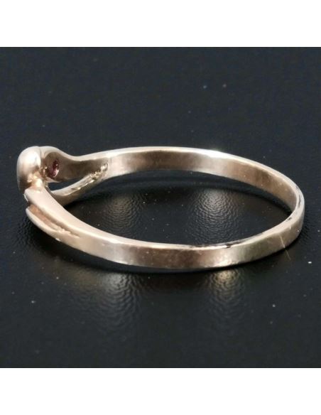 Pierścionek z Czerwonym Oczkiem 1,22g pr.585 r.13