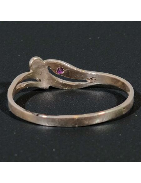 Pierścionek z Czerwonym Oczkiem 1,22g pr.585 r.13