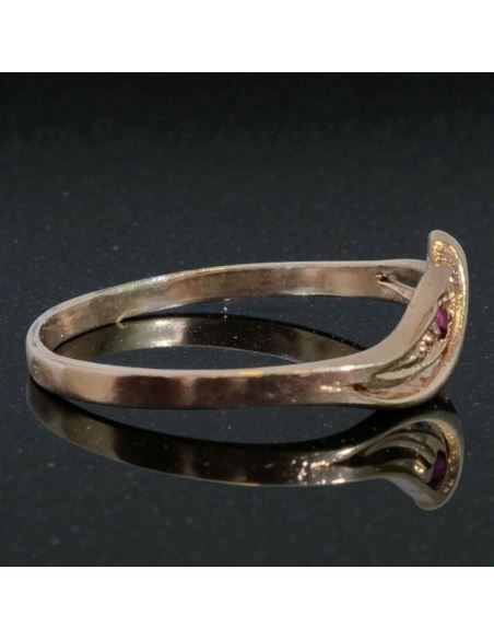 Pierścionek z Czerwonym Oczkiem 1,22g pr.585 r.13