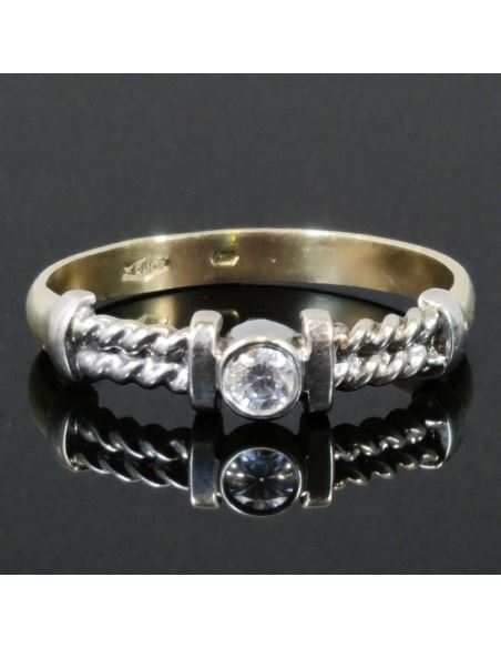 Pierścionek z Białym Złotem 2,24g pr.585 r.16