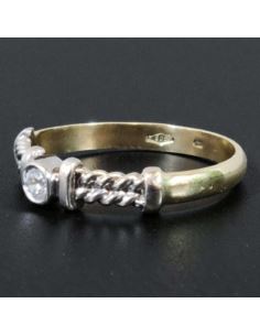 Pierścionek z Białym Złotem 2,24g pr.585 r.16 2