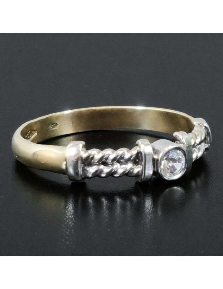 Pierścionek z Białym Złotem 2,24g pr.585 r.16