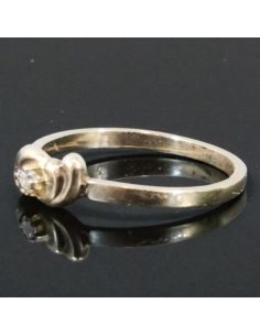 Pierścionek Bypass z Oczkiem 1,64g pr.585 r.12 2