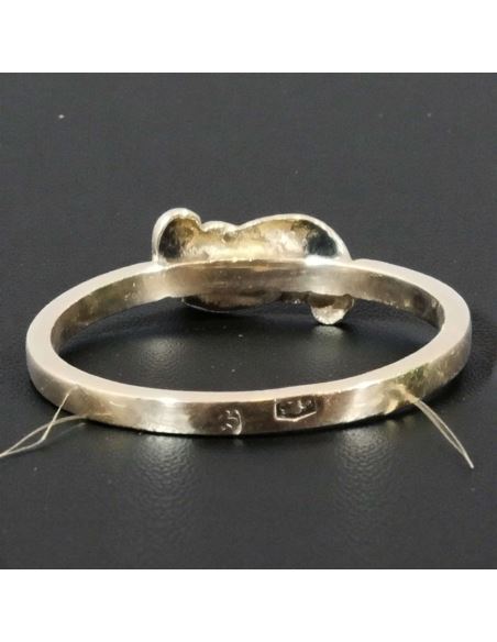 Pierścionek Bypass z Oczkiem 1,64g pr.585 r.12