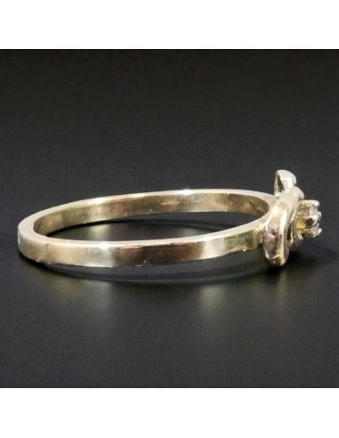 Pierścionek Bypass z Oczkiem 1,64g pr.585 r.12