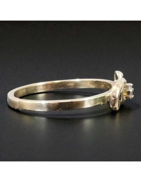 Pierścionek Bypass z Oczkiem 1,64g pr.585 r.12