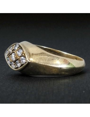 Złoty Pierścień z Kamieniami 6,22g pr.585 r.20