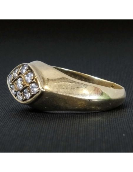 Złoty Pierścień z Kamieniami 6,22g pr.585 r.20