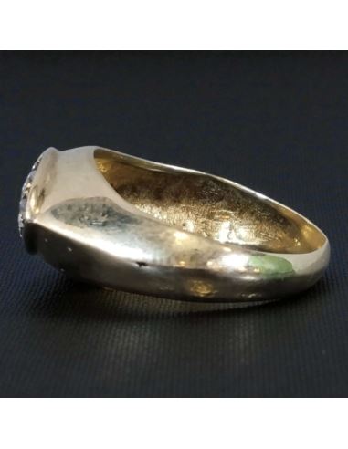 Złoty Pierścień z Kamieniami 6,22g pr.585 r.20