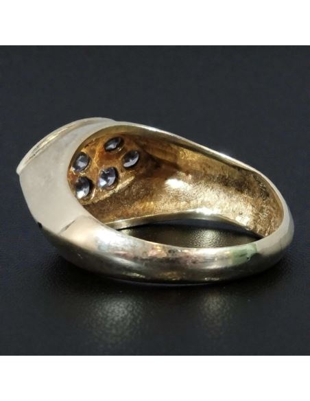 Złoty Pierścień z Kamieniami 6,22g pr.585 r.20