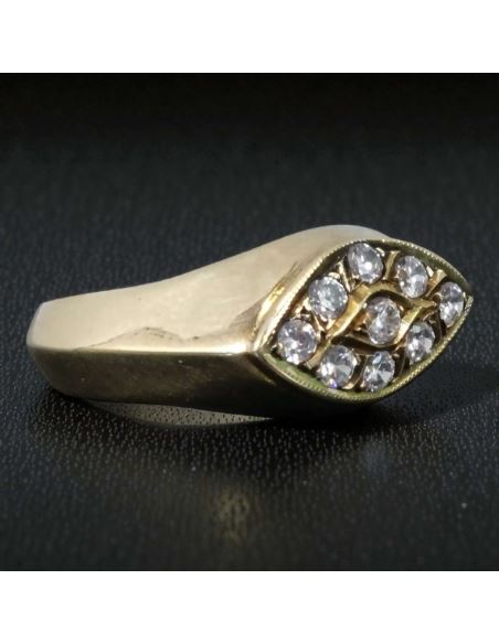 Złoty Pierścień z Kamieniami 6,22g pr.585 r.20