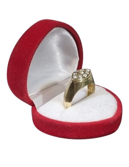 Złoty Pierścień z Kamieniami 6,22g pr.585 r.20