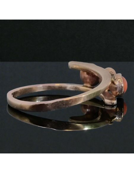 Pierścionek z Trzema Koralami 2,06g pr.585 r.13