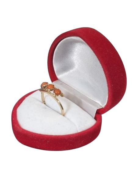 Pierścionek z Trzema Koralami 2,06g pr.585 r.13