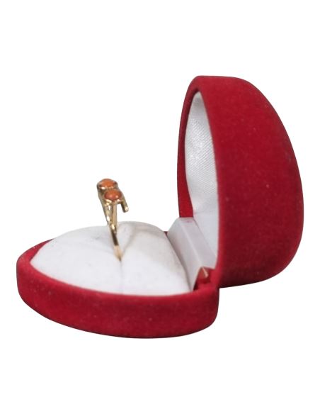 Pierścionek z Trzema Koralami 2,06g pr.585 r.13