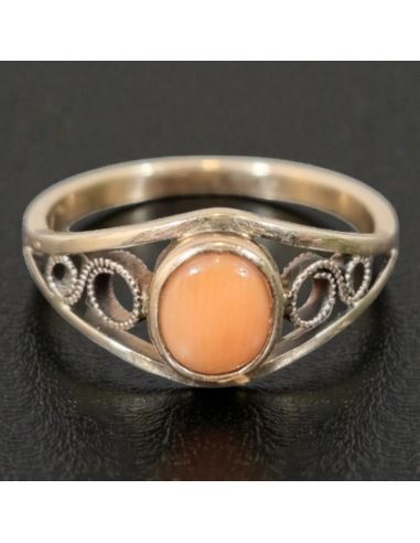 Pierścionek z Jasnym Koralem 2,12g pr.585 r.11
