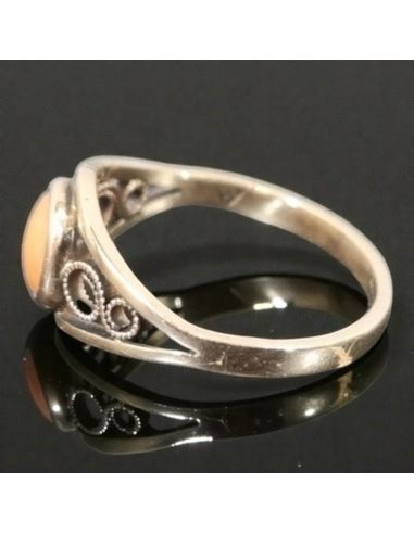 Pierścionek z Jasnym Koralem 2,12g pr.585 r.11