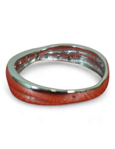 Pierścionek z białego złota brylanty 2.82g pr.585 r.14 wyc: 1800