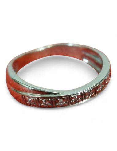 Pierścionek z białego złota brylanty 2.82g pr.585 r.14 wyc: 1800