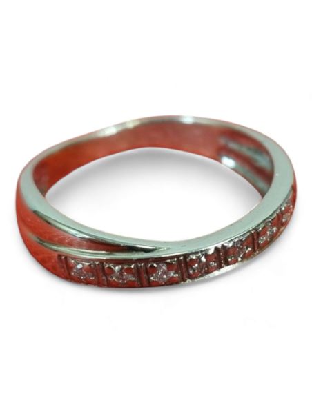 Pierścionek z białego złota brylanty 2.82g pr.585 r.14 wyc: 1800