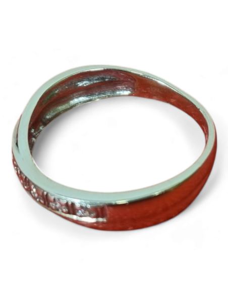 Pierścionek z białego złota brylanty 2.82g pr.585 r.14 wyc: 1800