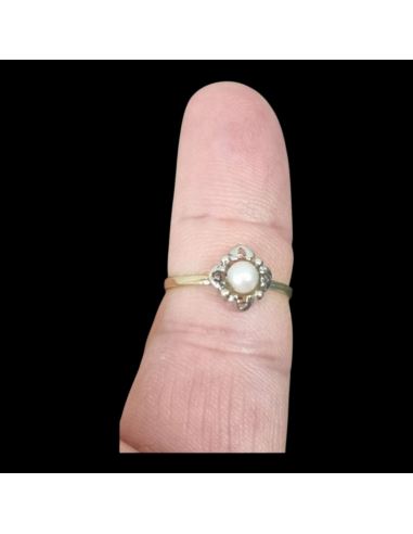 Złoty Pierścionek Białe Oczko p585 1,28g r13