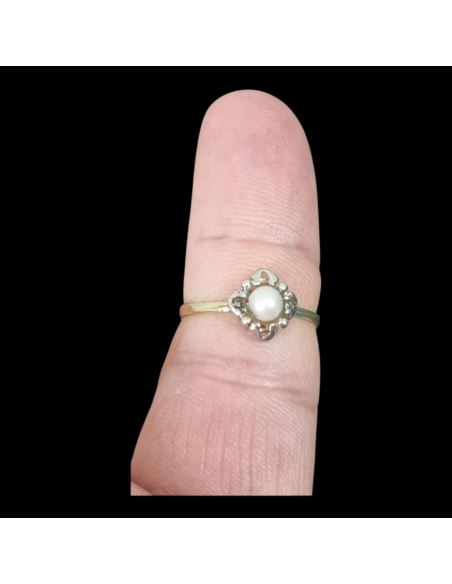 Złoty Pierścionek Białe Oczko p585 1,28g r13