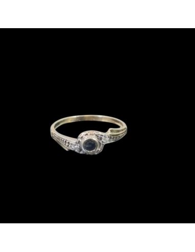 Złoty Pierścionek z Czarnym Oczkiem 1,46g pr585  r.16