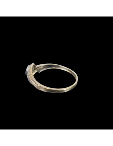 Złoty Pierścionek z Czarnym Oczkiem 1,46g pr585  r.16