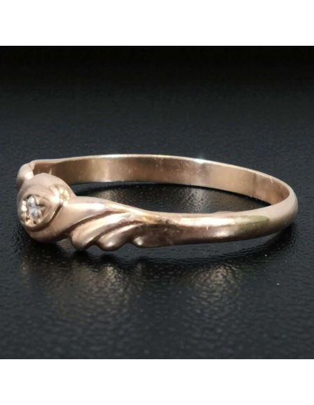 Pierścionek Falowane Oczko 1,46g 585 r.18