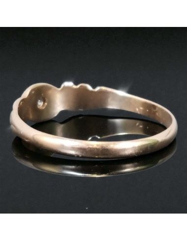 Pierścionek Falowane Oczko 1,46g 585 r.18