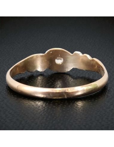 Pierścionek Falowane Oczko 1,46g 585 r.18