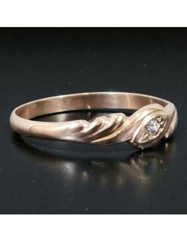 Pierścionek Falowane Oczko 1,46g 585 r.18