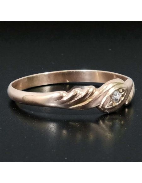 Pierścionek Falowane Oczko 1,46g 585 r.18