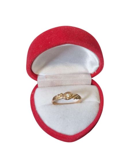 Pierścionek Falowane Oczko 1,46g 585 r.18