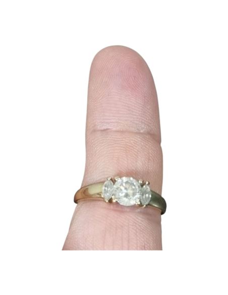 Pierścionek Trzy Oczka 2,49g 585 r.16