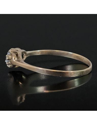 Pierścionek z Trzema Cyrkoniami 1.22g pr.585 r.18
