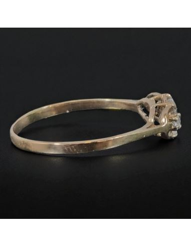 Pierścionek z Trzema Cyrkoniami 1.22g pr.585 r.18