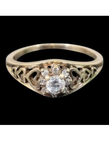 Pierścionek Serduszka Kamienie p585 3,32g r19