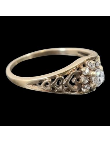 Pierścionek Serduszka Kamienie p585 3,32g r19