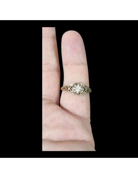 Pierścionek Serduszka Kamienie p585 3,32g r19