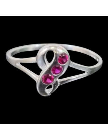 Pierścionek Białe Złoto Rubiny p750 1,33g r15