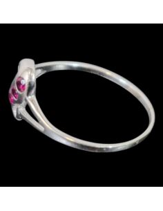 Pierścionek Białe Złoto Rubiny p750 1,33g r15 2