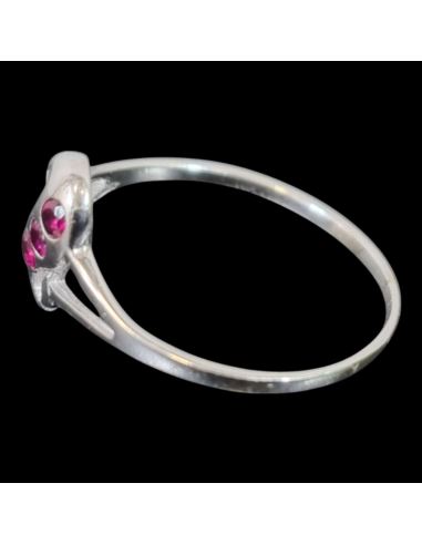 Pierścionek Białe Złoto Rubiny p750 1,33g r15