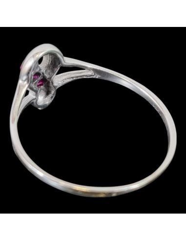 Pierścionek Białe Złoto Rubiny p750 1,33g r15