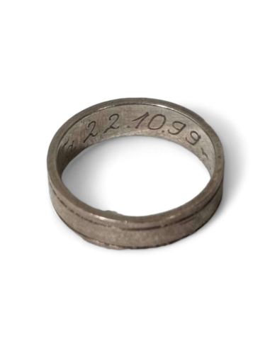 Obrączka z grawerem dwie linie r.14 3,19g 925