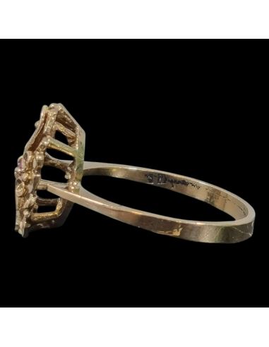 Pierścionek Drobne Czerwone Oczko 3,41g 750 r.17