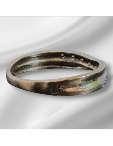 Pierścionek 8 Cyrkonii 2,47g pr.585 r.15