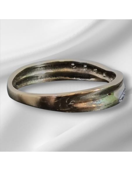 Pierścionek 8 Cyrkonii 2,47g pr.585 r.15